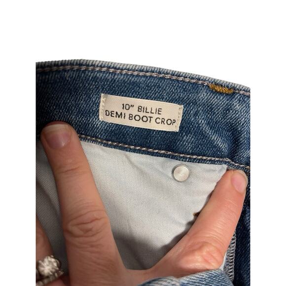 J.CREW Jeans 27 10" Billie Demi Boot Crop Ankle Kick Flare‎ Boho Raw Hem - Picture 13 of 14